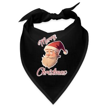 Glücklicher Weihnachtsmann (Schlaganfall) - Bandana - Schwarz - Vorne