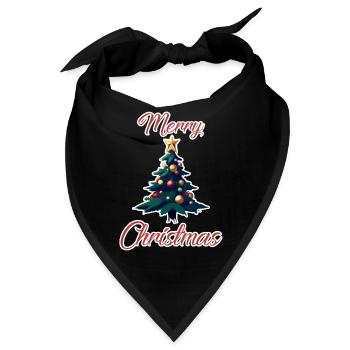 Weihnachtsbaum (Schlaganfall) - Bandana - Schwarz - Vorne