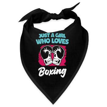 Just a Girl Who Loves Boxing - Bandana - Schwarz - Vorne