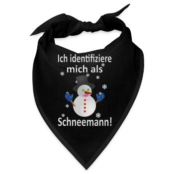 Schneemann Identität - Vers.1 - Bandana - Schwarz - Vorne