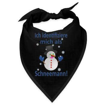 Schneemann Identität - Vers.2 - Bandana - Schwarz - Vorne