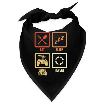 Game Designer Zeitplan - Bandana - Schwarz - Vorne