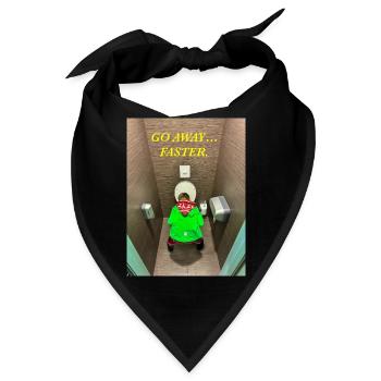 Geh weg... Schneller. - Bandana - Schwarz - Vorne