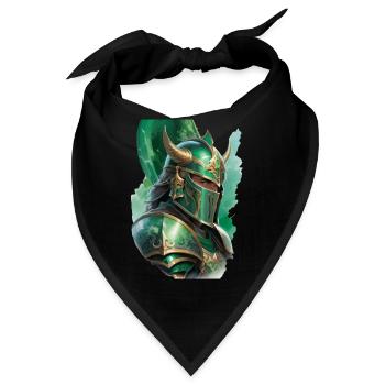 Gepanzerter Ritter, gekleidet in leuchtend grüne - Bandana - Schwarz - Vorne