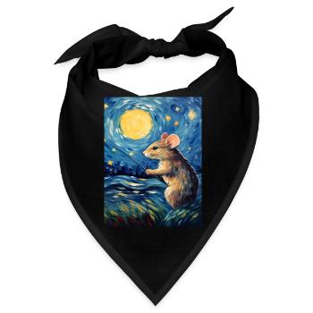 Van Gogh Maus - Bandana - Schwarz - Vorne