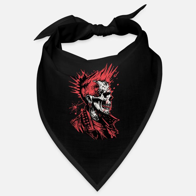 Punk Rock Skull Explosion Tee Bandana