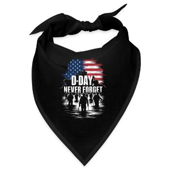 80. Jahrestag des D-Day - Niemals vergessen 6. Juni 194 - Bandana - Schwarz - Vorne