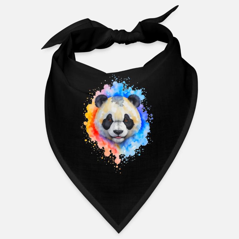 Éclaboussure de panda aquarelle Bandana