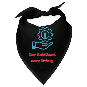 Der Schlüssel zum Erfolg - Bandana - Schwarz - Vorne