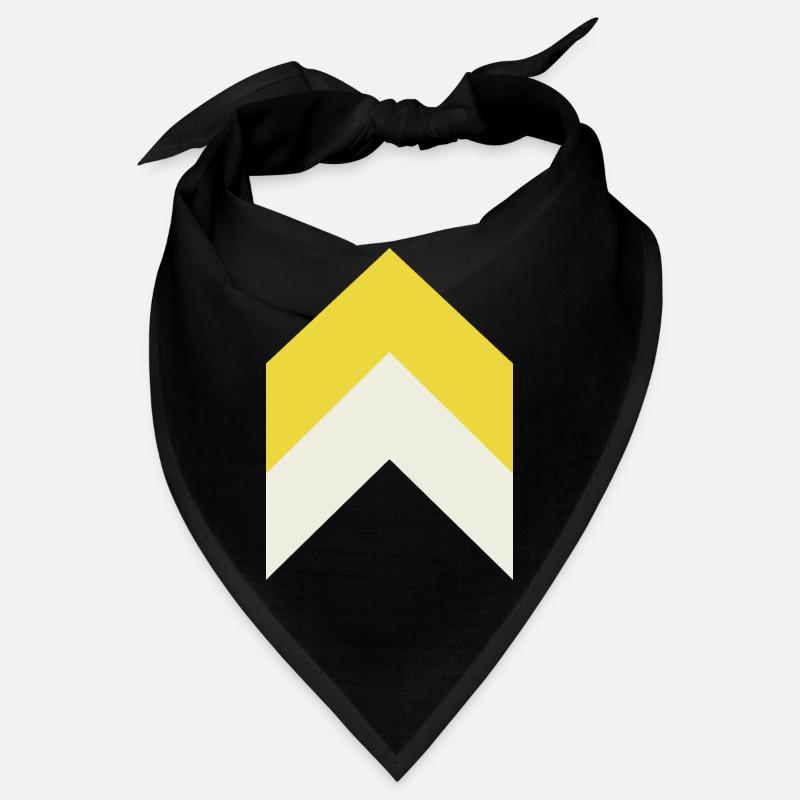 Chevron Gelb Creme Schwarz Muster Bandana