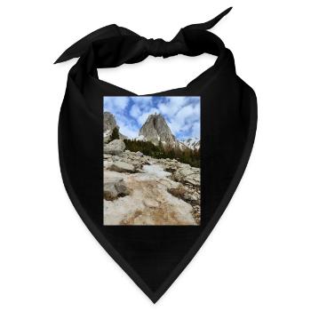 Schneebedeckte Berge - Bandana - Schwarz - Vorne