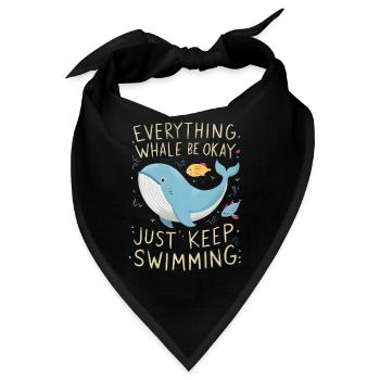 Whale Be Okay - Bandana - Schwarz - Vorne
