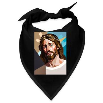 Heilige Abstraktion - Bandana - Schwarz - Vorne