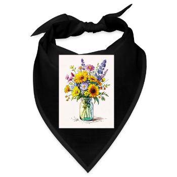 Ein Glas voller Freude - Bandana - Schwarz - Vorne