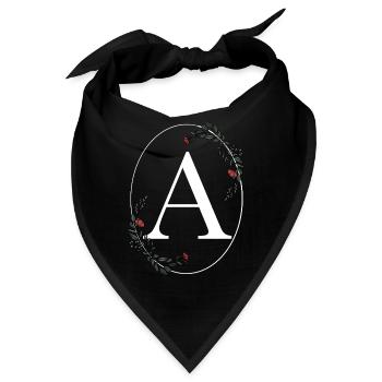 Buchstabe A - Bandana - Schwarz - Vorne