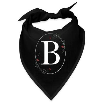 Buchstabe B - Bandana - Schwarz - Vorne