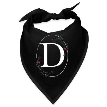 Buchstabe D - Bandana - Schwarz - Vorne