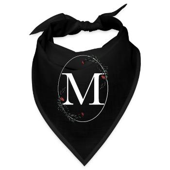 Buchstabe M - Bandana - Schwarz - Vorne