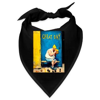 "Cheat Day" by van Gogh - Bandana - Schwarz - Vorne