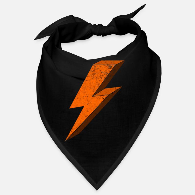 Energetic lightning effect in orange 3D Bandana