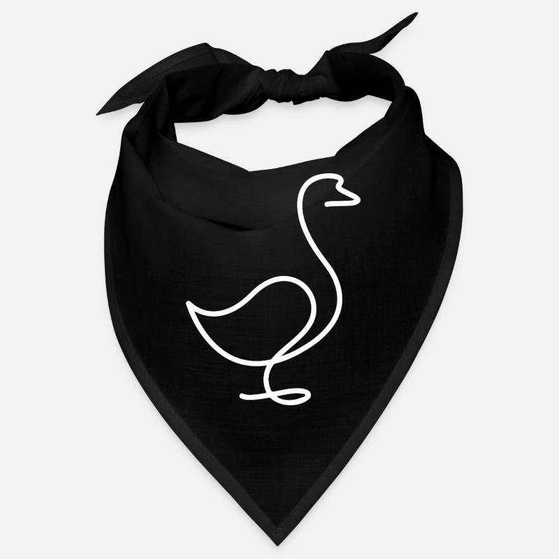 Ente oder Gans Skizze – minimalistisches Motiv Bandana