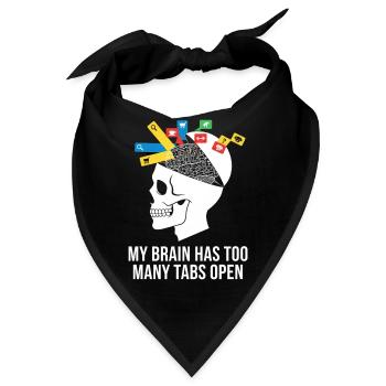 Tabs öffnen Schädelhirn Meme - Bandana - Schwarz - Vorne