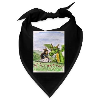 Prinzessin und Drachenwiese Bund - Bandana - Schwarz - Vorne