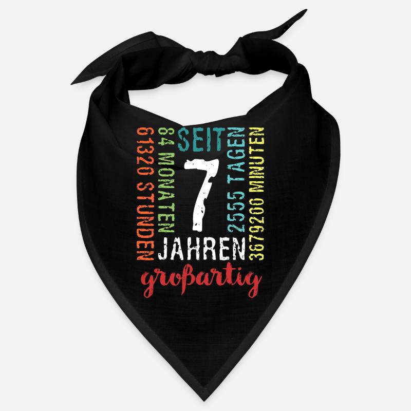 Seit 7 Jahren großartig - Geburtstag sieben 7. Bandana