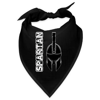 Schwarzer Grunge-Spartan-Helm - Bandana - Schwarz - Vorne