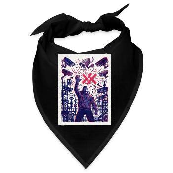 Überwachung Freiheit Freidenker Freigeist - Bandana - Schwarz - Vorne