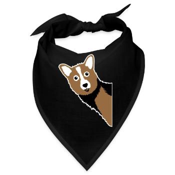 Corgi-Kuckuck – Perfekte für jeden Hundebesitzer - Bandana - Schwarz - Vorne