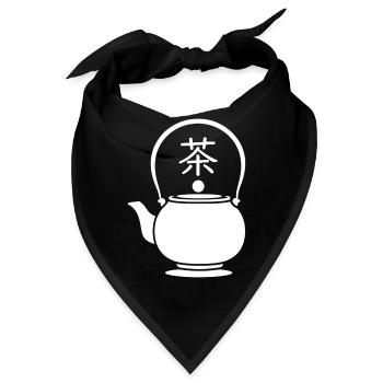 Der Weg des Tees – Japanische Zen Kyusu-Kunst - Bandana - Schwarz - Vorne