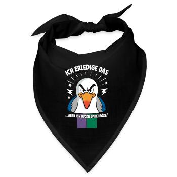 Möwe Ostsee Nordsee Urlaub Bin Da Kann Losgehen - Bandana - Schwarz - Vorne