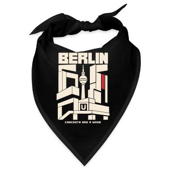 Berlin Concrete Mood - Bandana - Schwarz - Vorne