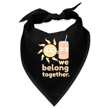 we belong together. drôlig. - Bandana - Schwarz - Vorne