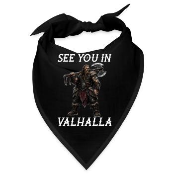 Wir sehen uns in Walhalla - Bandana - Schwarz - Vorne