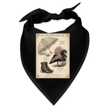 Viktorianischer Sonnenschirm und Vintage-Zubehör - Bandana - Schwarz - Vorne