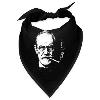 Sigmund Freud raucht Zigarre - Bandana - Schwarz - Vorne