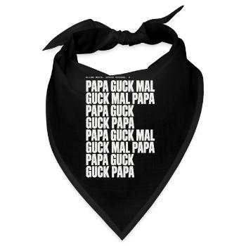 Papa Guck Mal Großbuchstaben Collage - Bandana - Schwarz - Vorne
