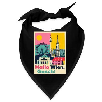 Wien-Vienna-Unfreundlich-Freundlichkeit - Bandana - Schwarz - Vorne