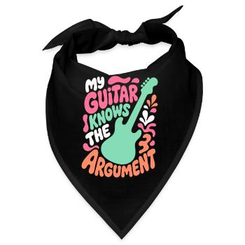 Gitarre kennt das Argument - Bandana - Schwarz - Vorne