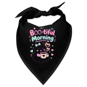 Boo-tiful Morning Geist Kaffee - Bandana - Schwarz - Vorne