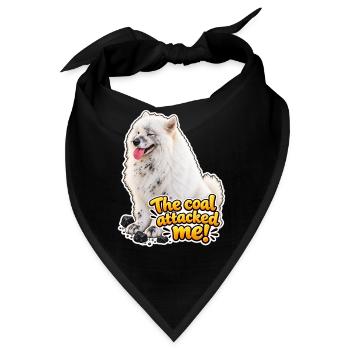 Der Hund und der Kohleangriff – Ein spielerisches Design - Bandana - Schwarz - Vorne