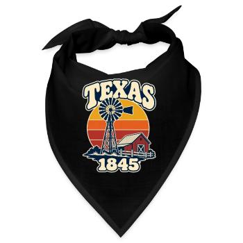 Texas Vintage Windmühle & Bauernhof 1845 - Bandana - Schwarz - Vorne