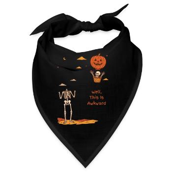 Nun, das ist das peinliche Halloween des kopflosen Skeletts - Bandana - Schwarz - Vorne