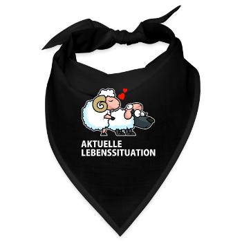 Aktuelle Lebenssituation Lustig - Bandana - Schwarz - Vorne