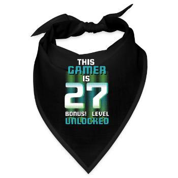 This Gamer Is Video Game Lover Gamer Age 27 - Bandana - Schwarz - Vorne