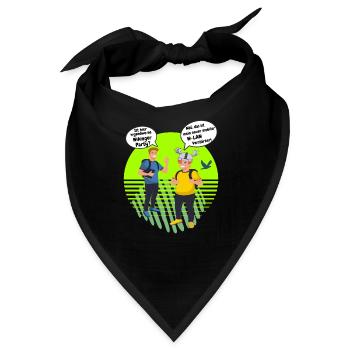 Wikinger Party oder W-LAN Verstärker Wifi Design - Bandana - Schwarz - Vorne