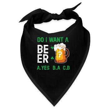 Willst du Bier Saint Paddy Shamrock Saint Patricks - Bandana - Schwarz - Vorne