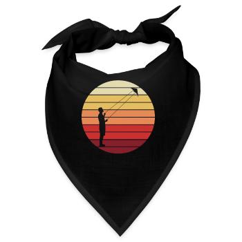 Drachenfliegen Drachensteigen Retro Geschenk - Bandana - Schwarz - Vorne
